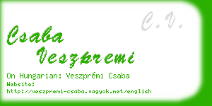 csaba veszpremi business card